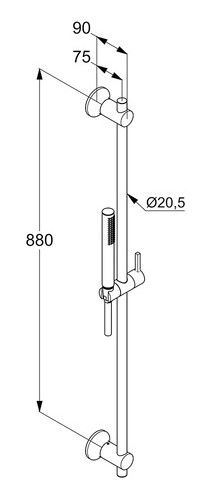 Душевой гарнитур Kludi Nova Fonte Deco хром 2084005-35